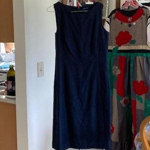 Ann Taylor navy sheath dress